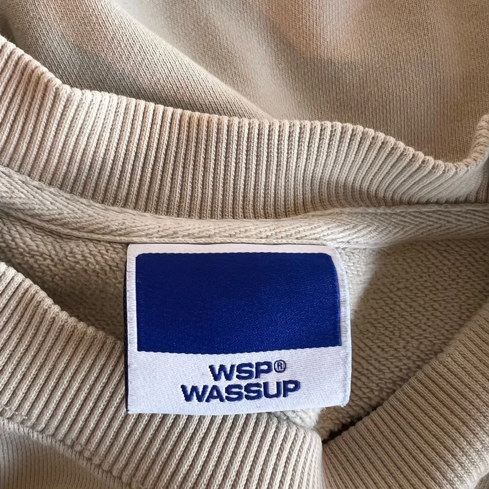 WASSUP HOUSE 3D EMBROIDERY BASIC LOGO SWEATSHIRT‎ SURF SKATER STYLE CALIFORNIA